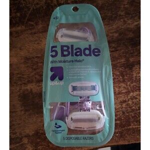 Up&Up 5 blade with moisture halo Disposable razors